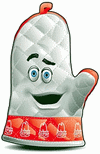 cartoon Arby's glove mitt