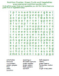 nutrition puzzles green