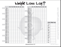 Free Printable Weight Loss Chart