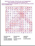 nutrition puzzles blue answers