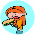 cartoon sandwich girl
