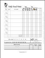 free printable food diary