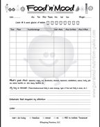 mood and food diary template