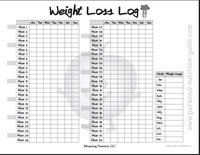 free printable weight loss log